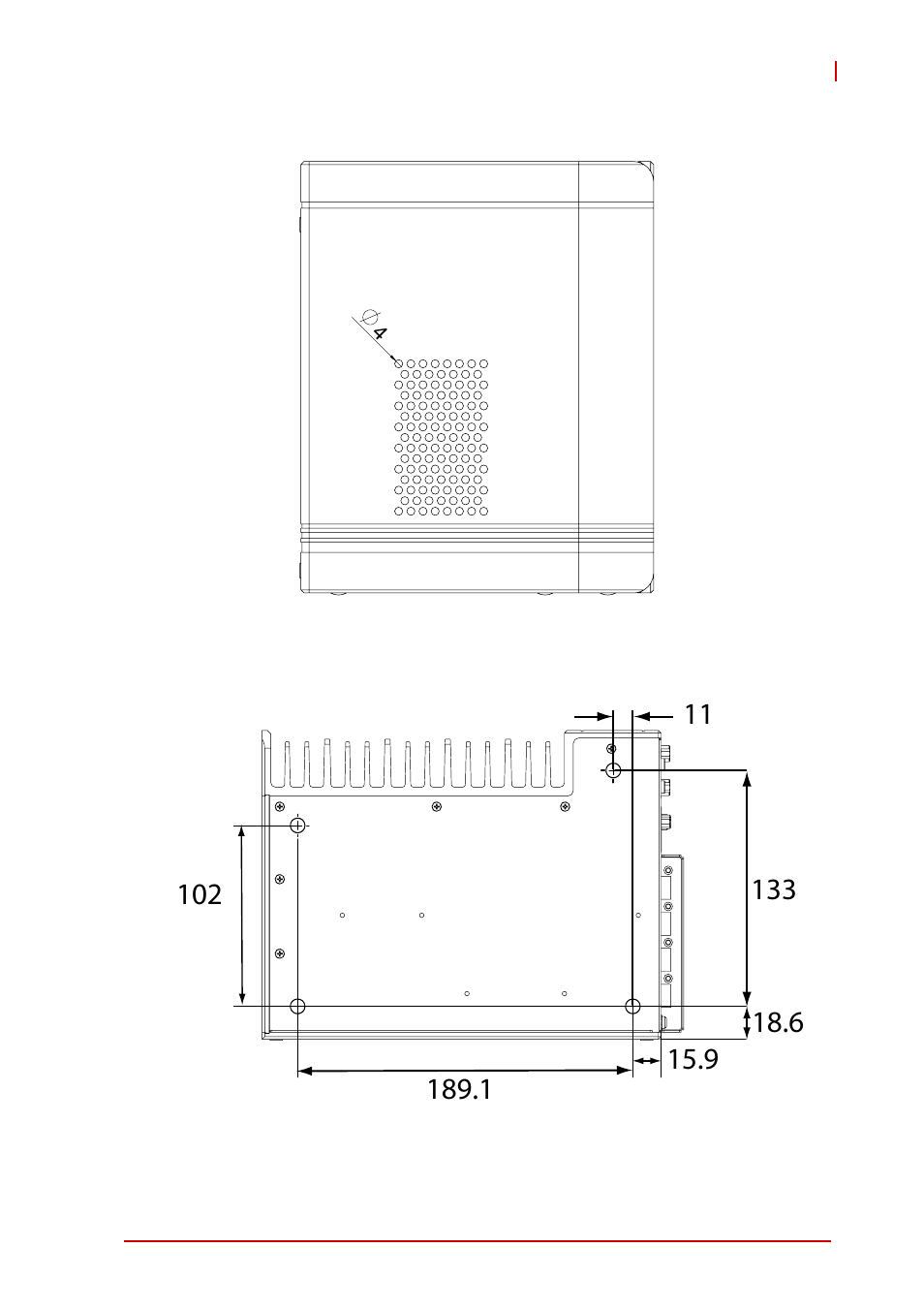 Figure 1-5, Mxc-6300 rear view, Figure 1-6 | Mxc-6300 underside view | ADLINK MXC-6300 Series User Manual | Page 21 / 124