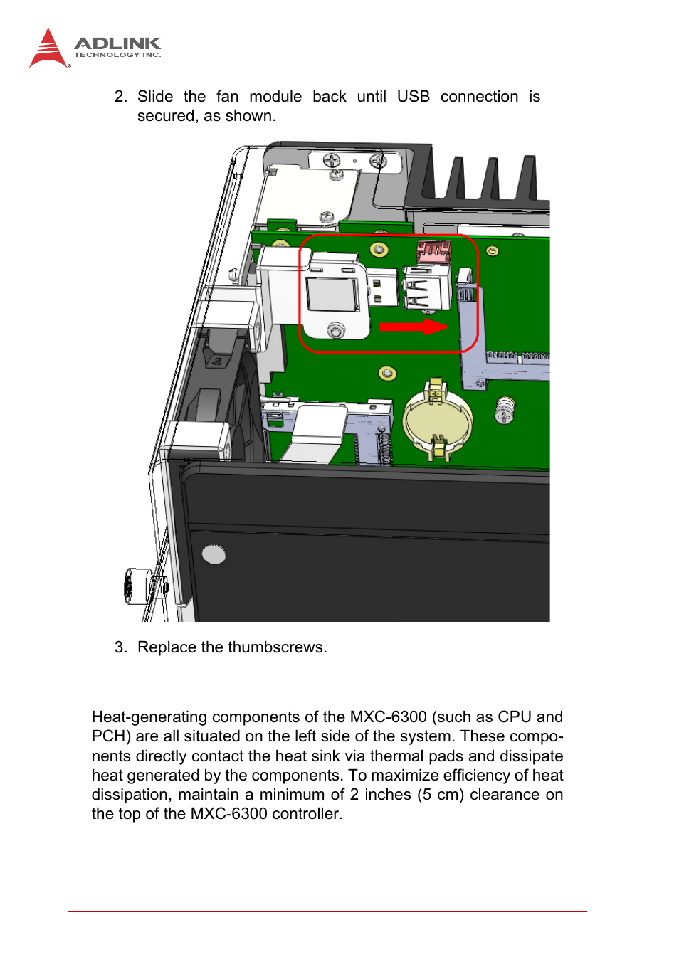 9 cooling considerations, Cooling considerations | ADLINK MXC-6300 Series User Manual | Page 66 / 124