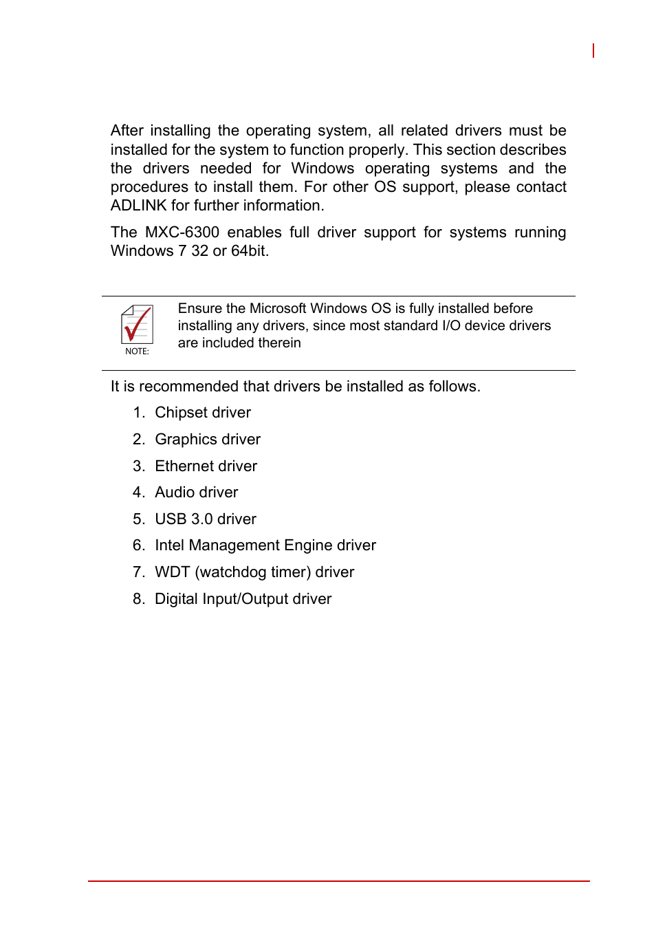 3 driver installation, 3driver installation | ADLINK MXC-6300 Series User Manual | Page 67 / 124