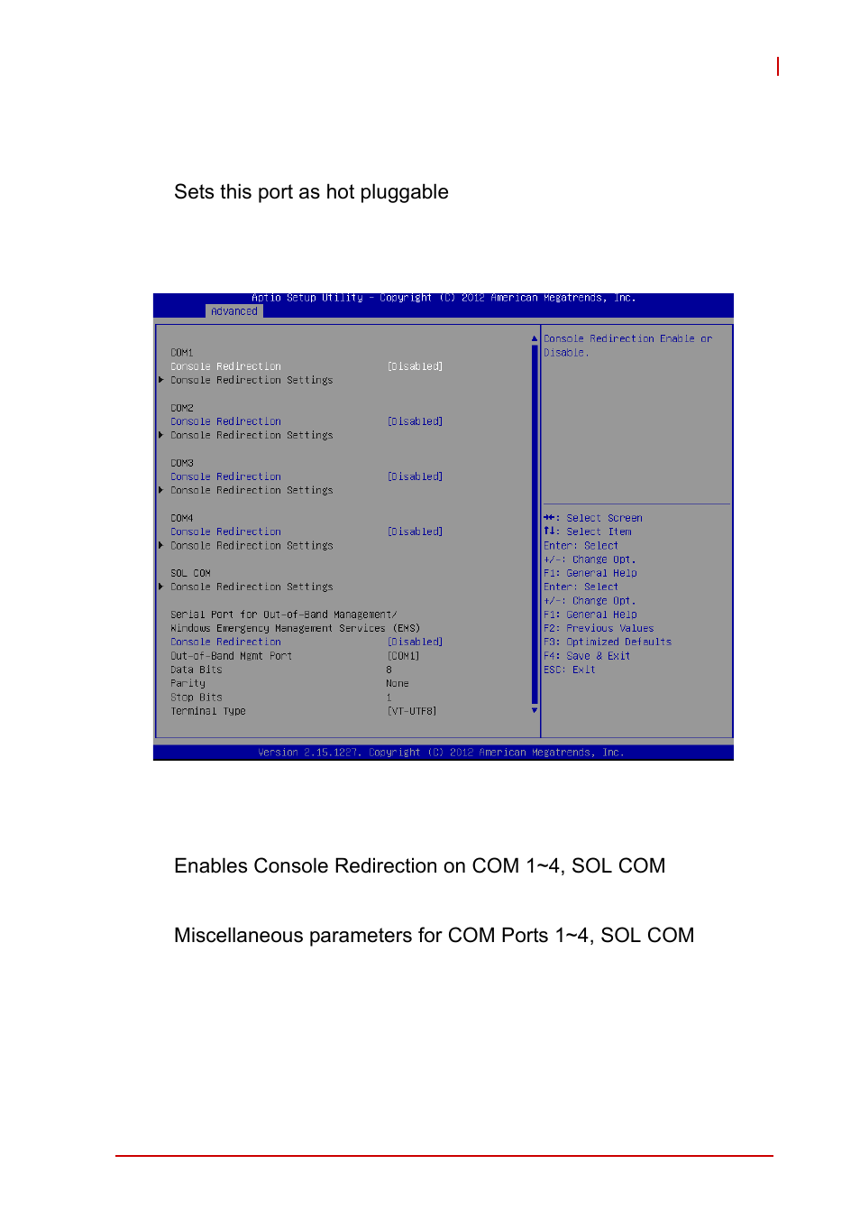 B.2.5 serial port console redirection, B.2.5, Serial port console redirection | ADLINK MXC-6300 Series User Manual | Page 83 / 124
