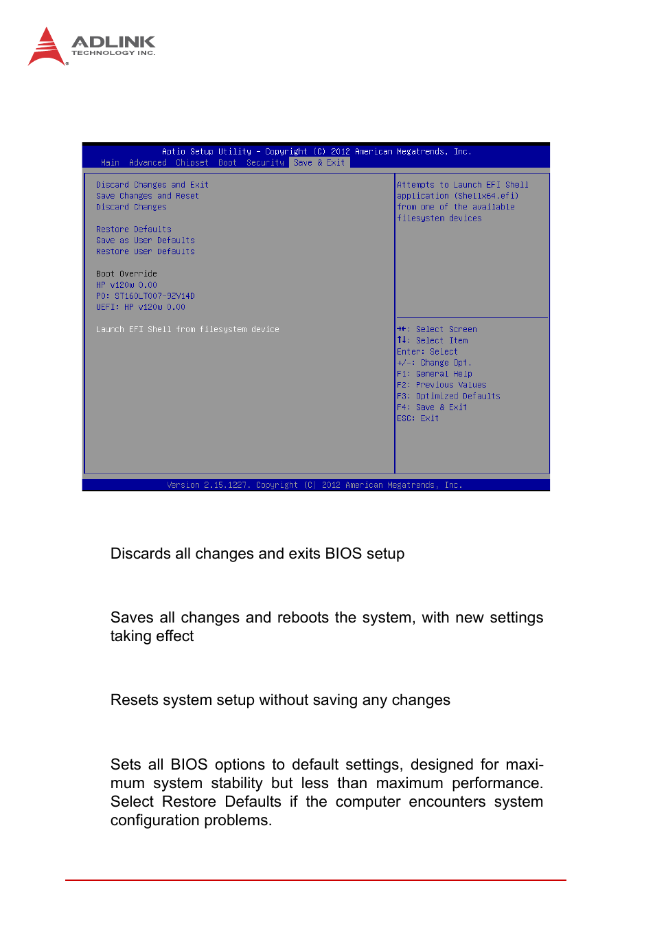B.6 save & exit, Save & exit | ADLINK MXC-6300 Series User Manual | Page 90 / 124