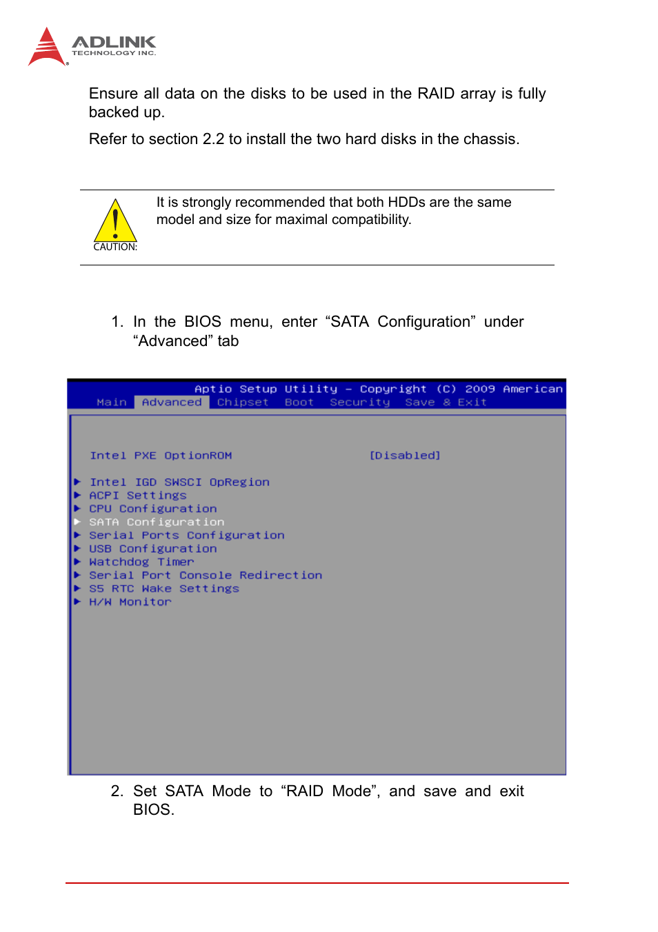 C.1 raid activation in system manangement, Raid activation in system manangement | ADLINK MXC-6300 Series User Manual | Page 94 / 124
