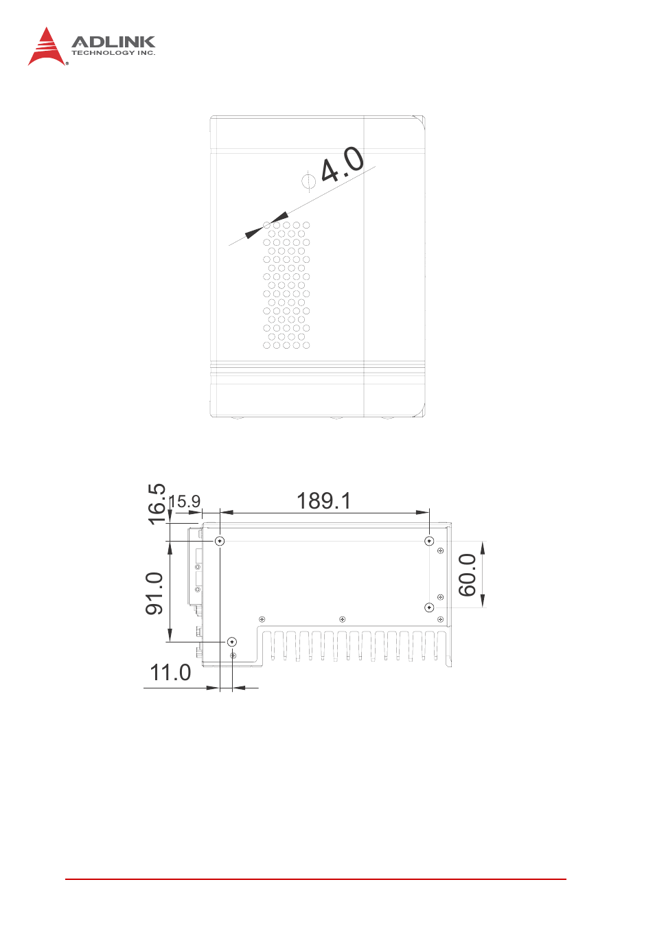 Figure 1-6, Mxc-6000 rear view, Figure 1-7 | Mxc-6000 underside view | ADLINK MXC-6000 Series User Manual | Page 20 / 100