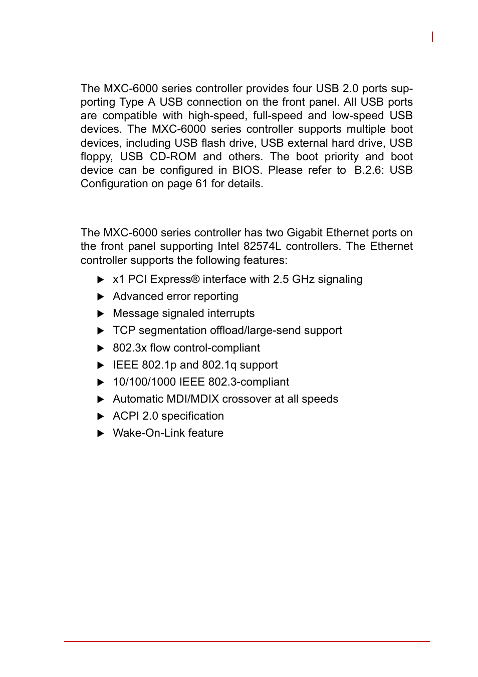 5 usb 2.0 ports, 6 dual gigabit ethernet ports, Usb 2.0 ports | Dual gigabit ethernet ports | ADLINK MXC-6000 Series User Manual | Page 31 / 100