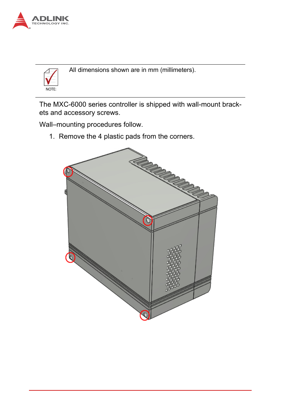 7 wall-mounting the mxc-6000, Wall-mounting the mxc-6000 | ADLINK MXC-6000 Series User Manual | Page 58 / 100