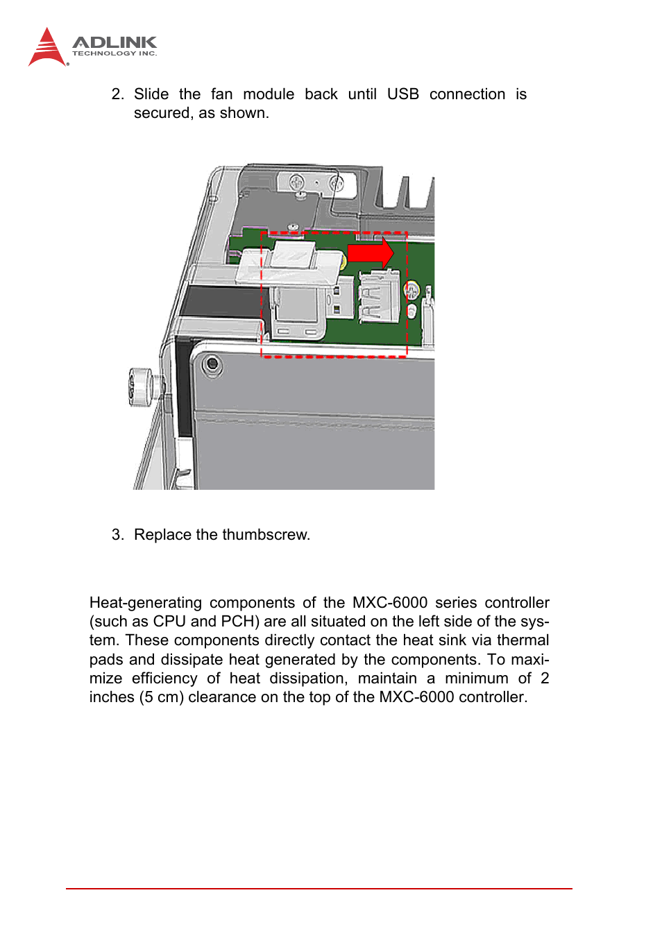 9 cooling configuration, Cooling configuration | ADLINK MXC-6000 Series User Manual | Page 62 / 100