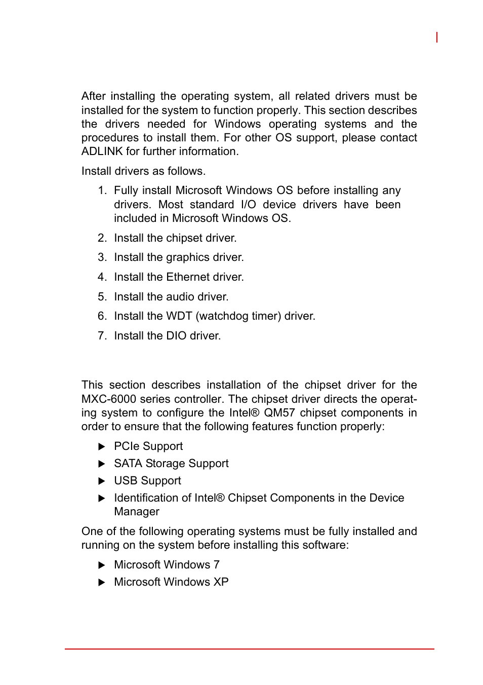 3 driver installation, 1 installing the chipset driver, Installing the chipset driver | 3driver installation | ADLINK MXC-6000 Series User Manual | Page 63 / 100