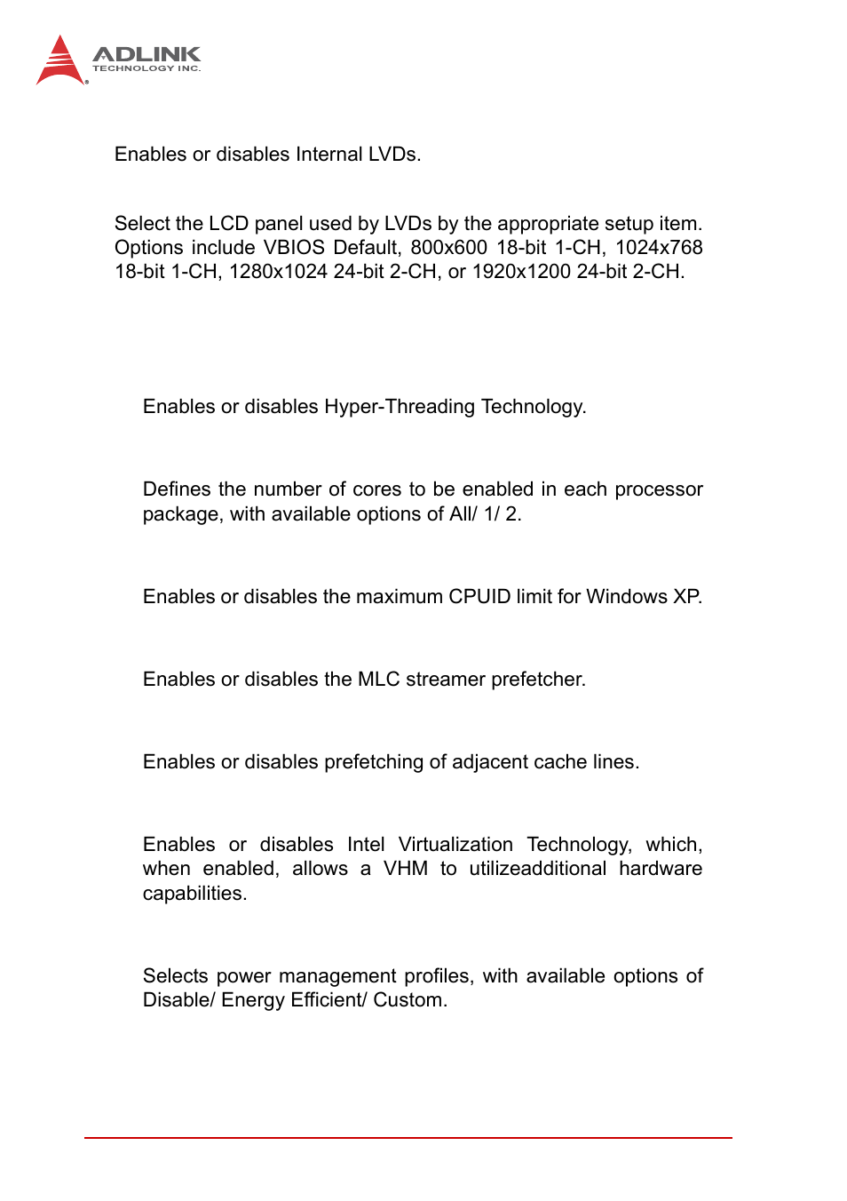 B.2.3 cpu configuration, B.2.3, Cpu configuration | ADLINK MXC-6000 Series User Manual | Page 72 / 100