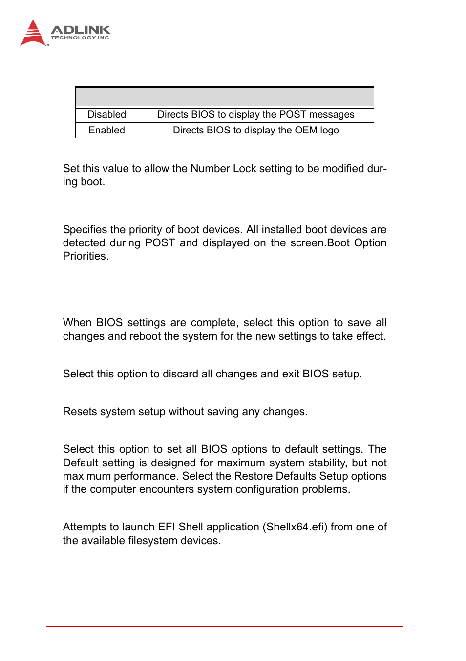 B.5.2 boot option priorities, B.6 exit, B.5.2 | Boot option priorities, Exit | ADLINK MXC-6000 Series User Manual | Page 76 / 100