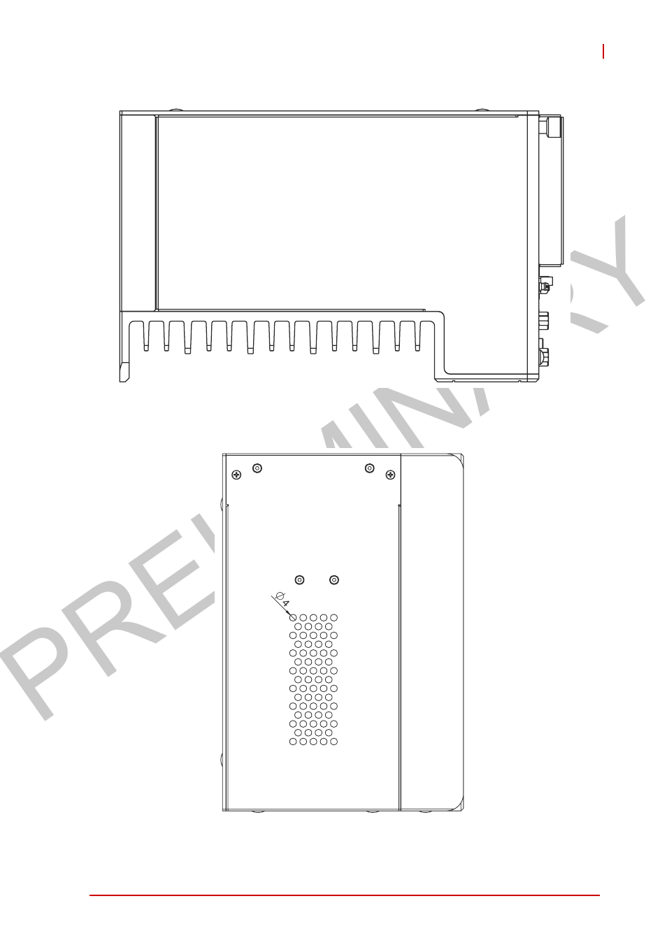 Figure 1-4, Mxc-2300 top view, Figure 1-5 | Mxc-2300 rear view, Preliminary | ADLINK MXC-2300 User Manual | Page 21 / 76