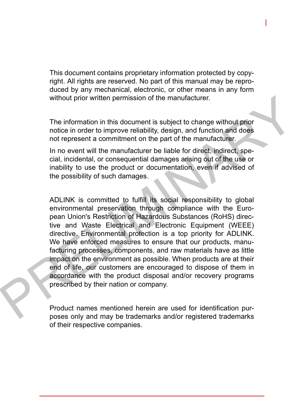 Preface, Preliminary | ADLINK MXC-2300 User Manual | Page 3 / 76
