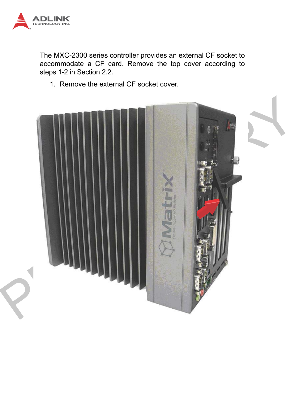 5 installing cf cards, Installing cf cards, Preliminary | ADLINK MXC-2300 User Manual | Page 56 / 76