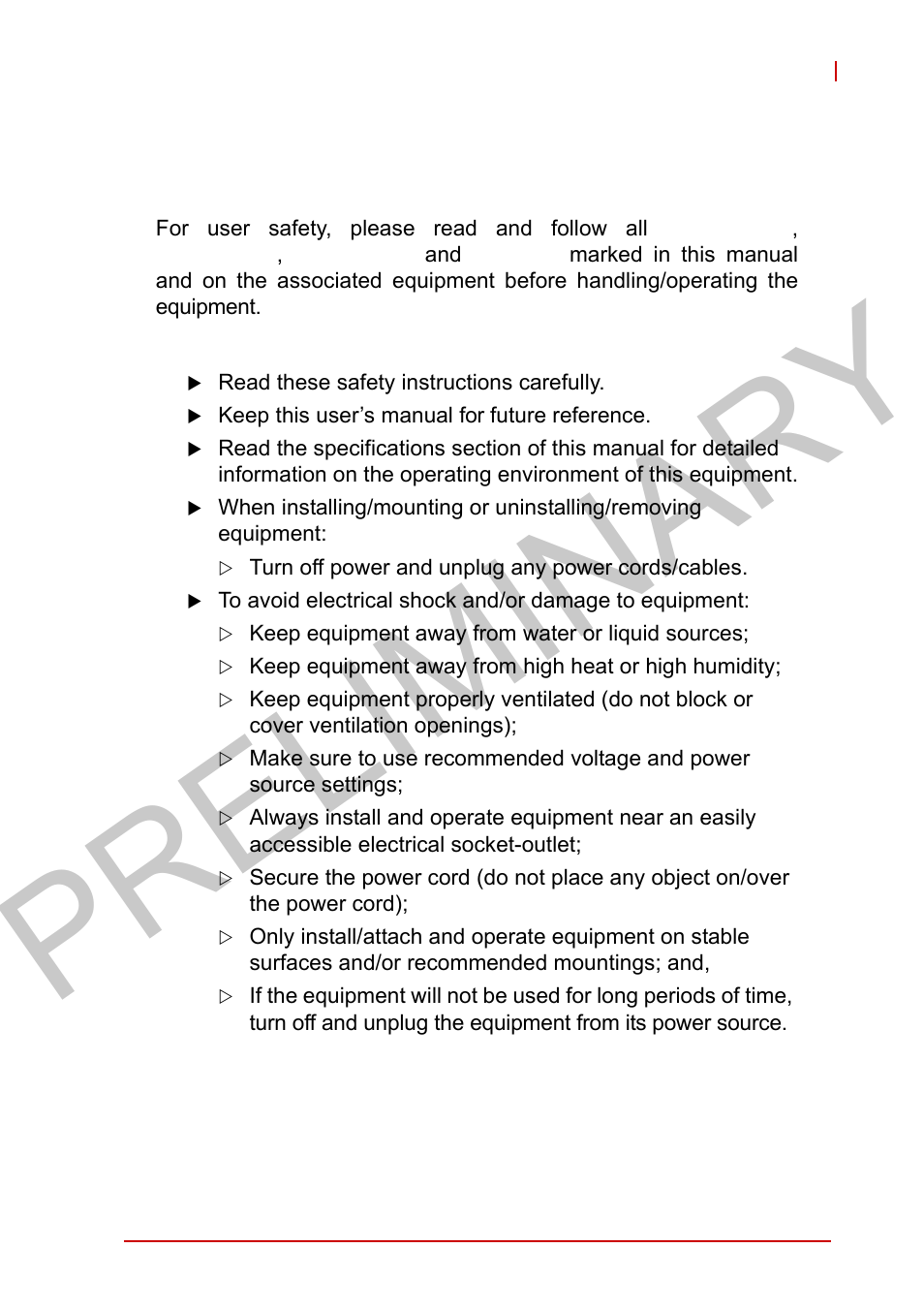 Important safety instructions, Preliminary | ADLINK MXC-2300 User Manual | Page 73 / 76