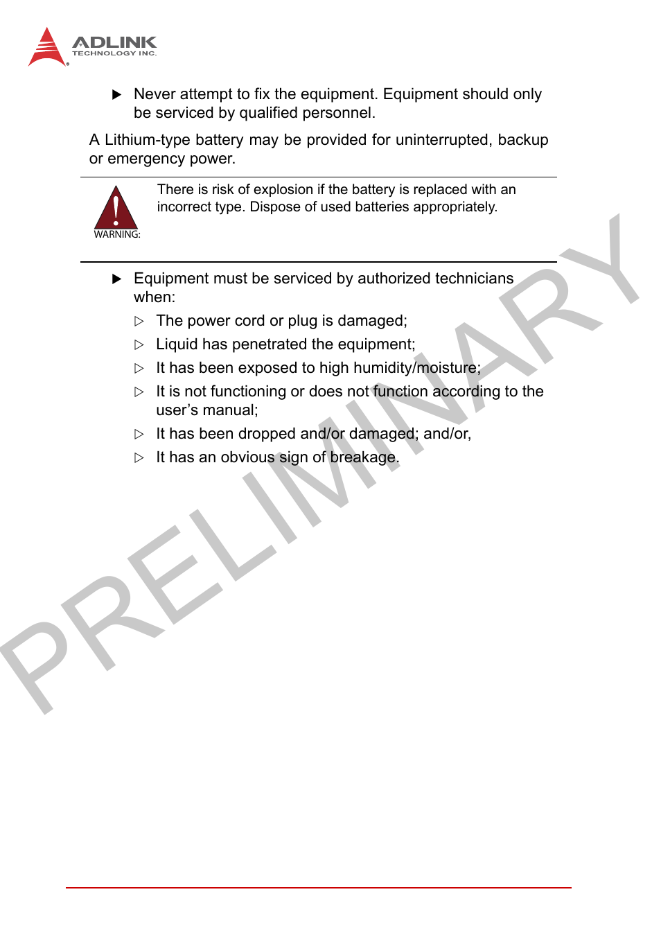 Preliminary | ADLINK MXC-2300 User Manual | Page 74 / 76