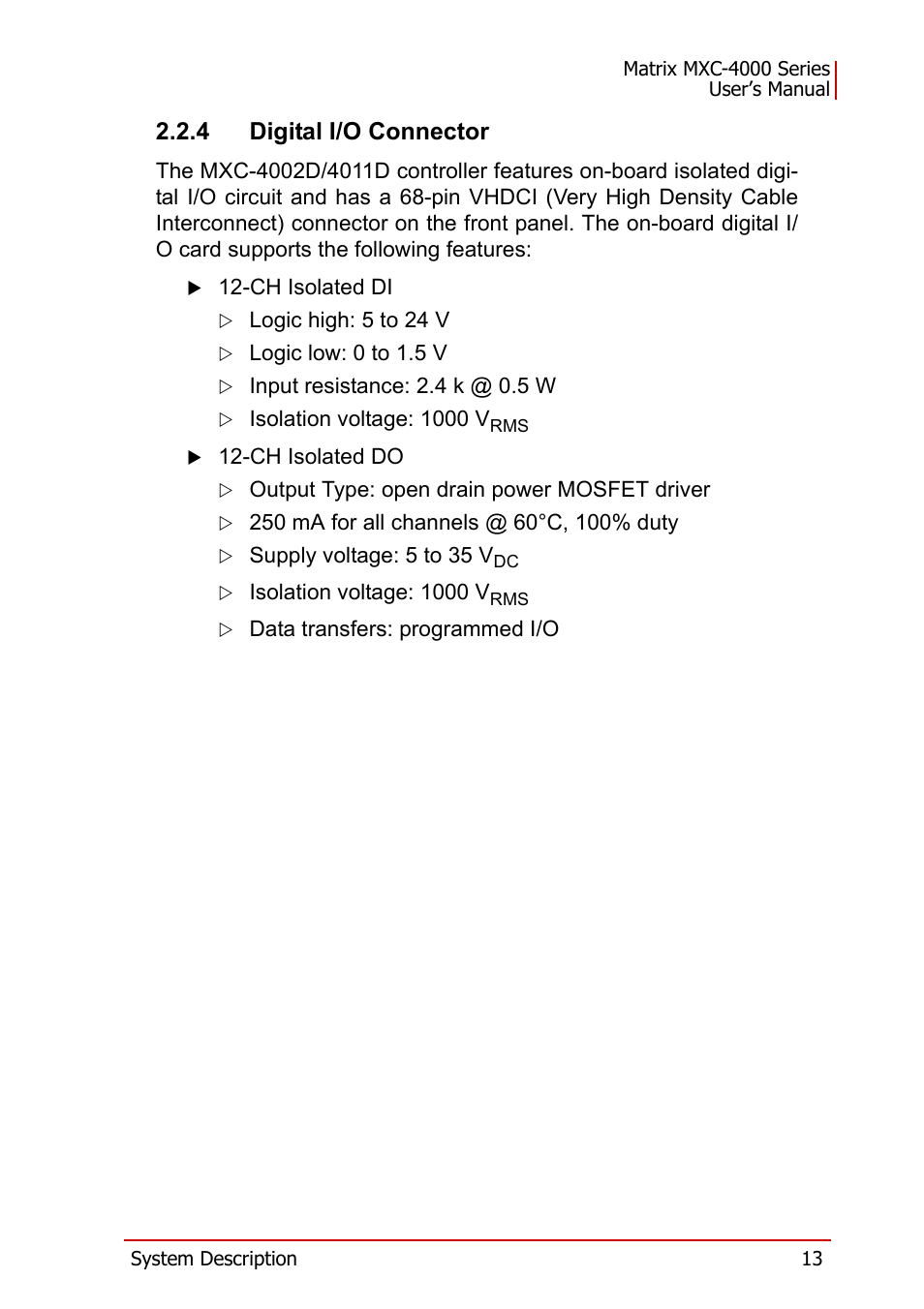 4 digital i/o connector | ADLINK MXC-4000 Series User Manual | Page 23 / 80