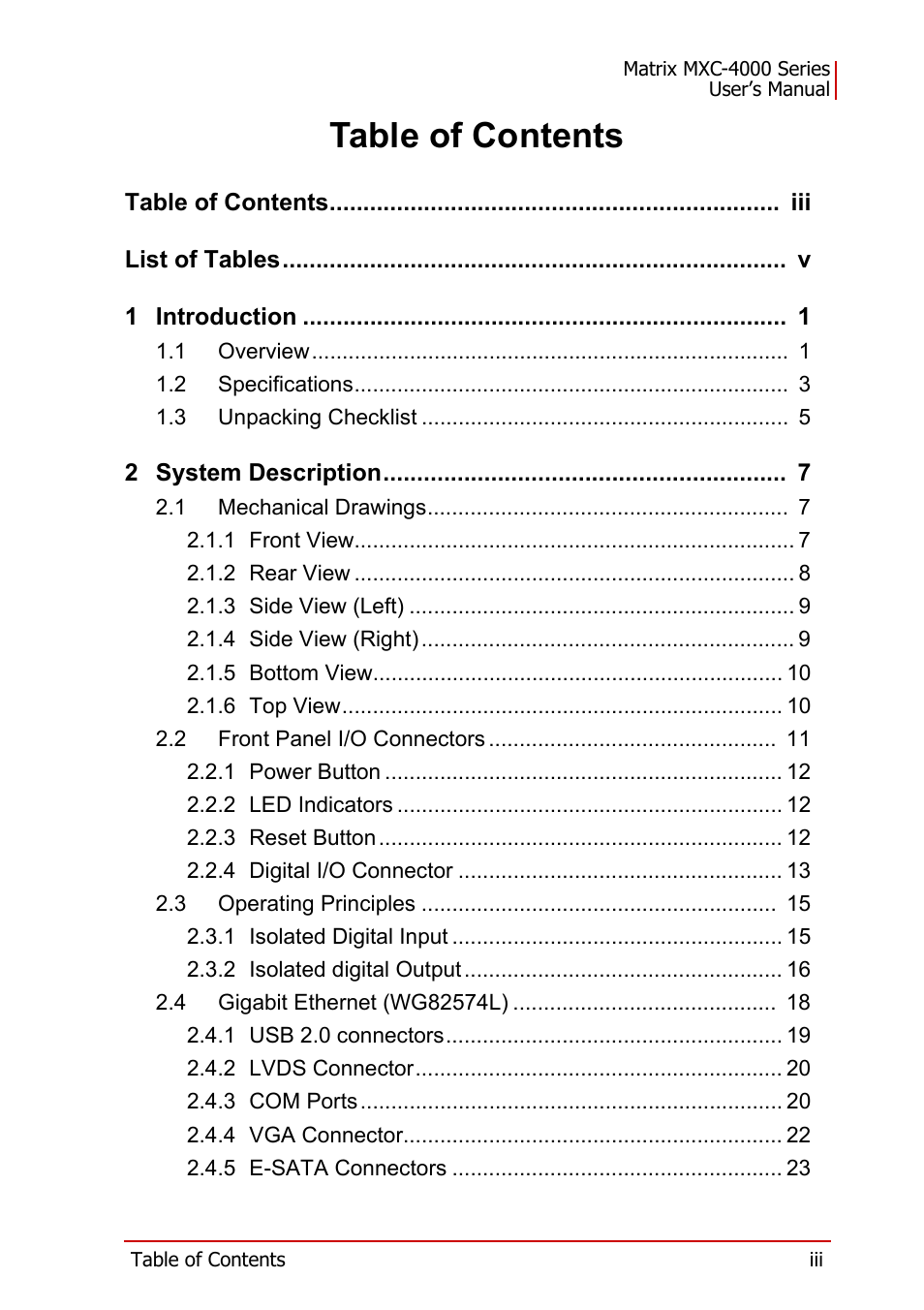 ADLINK MXC-4000 Series User Manual | Page 3 / 80