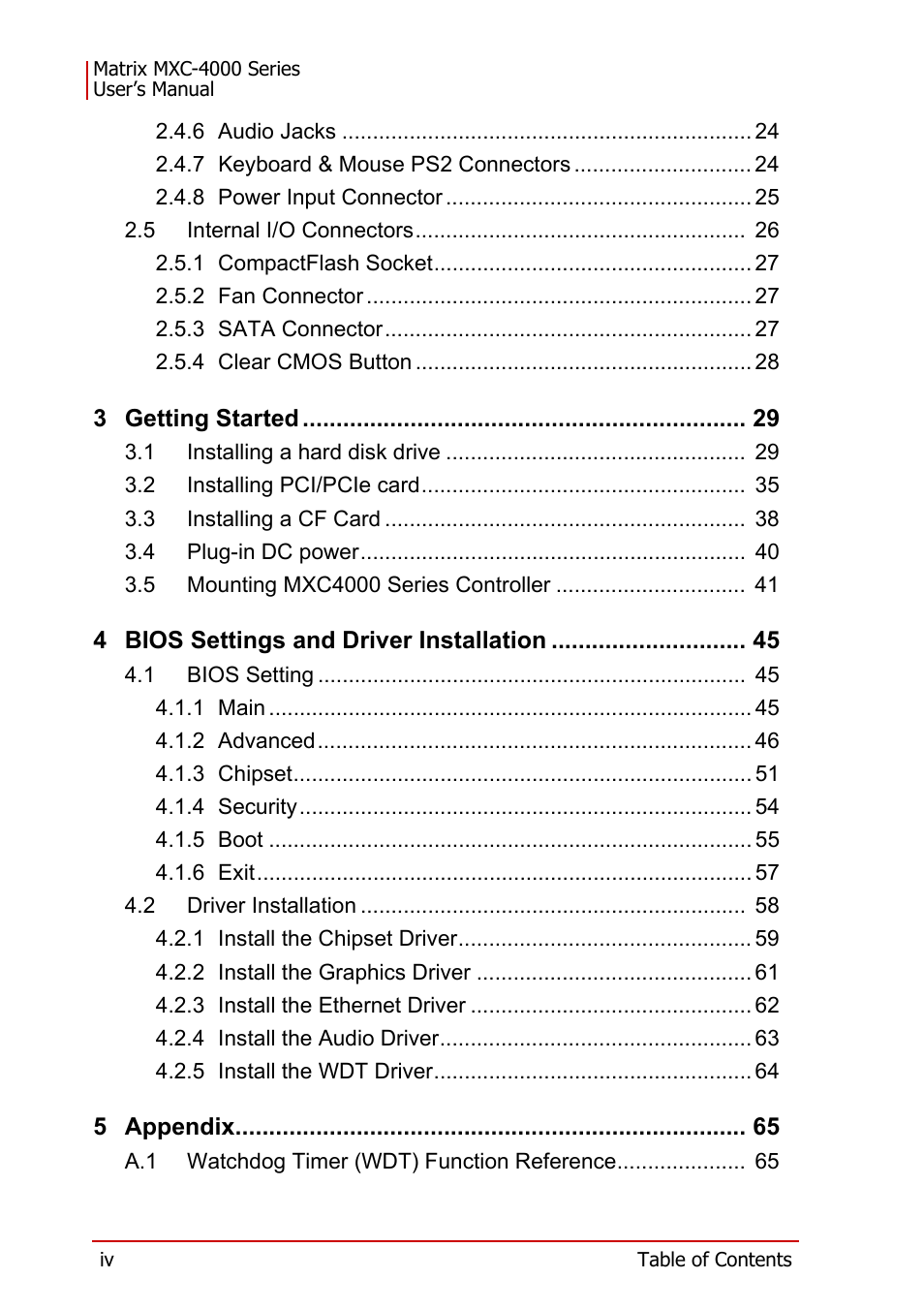 ADLINK MXC-4000 Series User Manual | Page 4 / 80