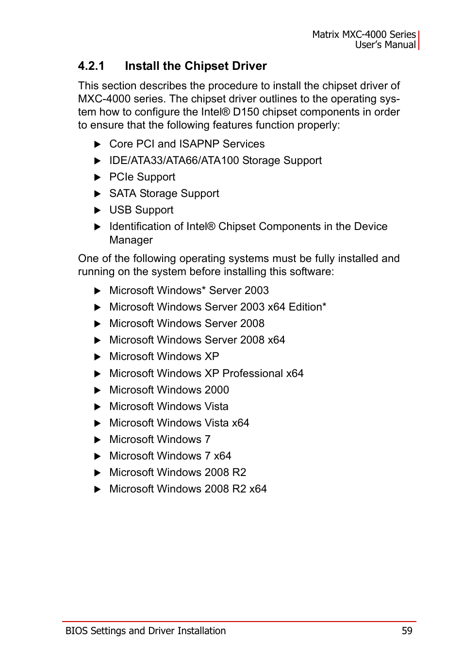 1 install the chipset driver | ADLINK MXC-4000 Series User Manual | Page 69 / 80