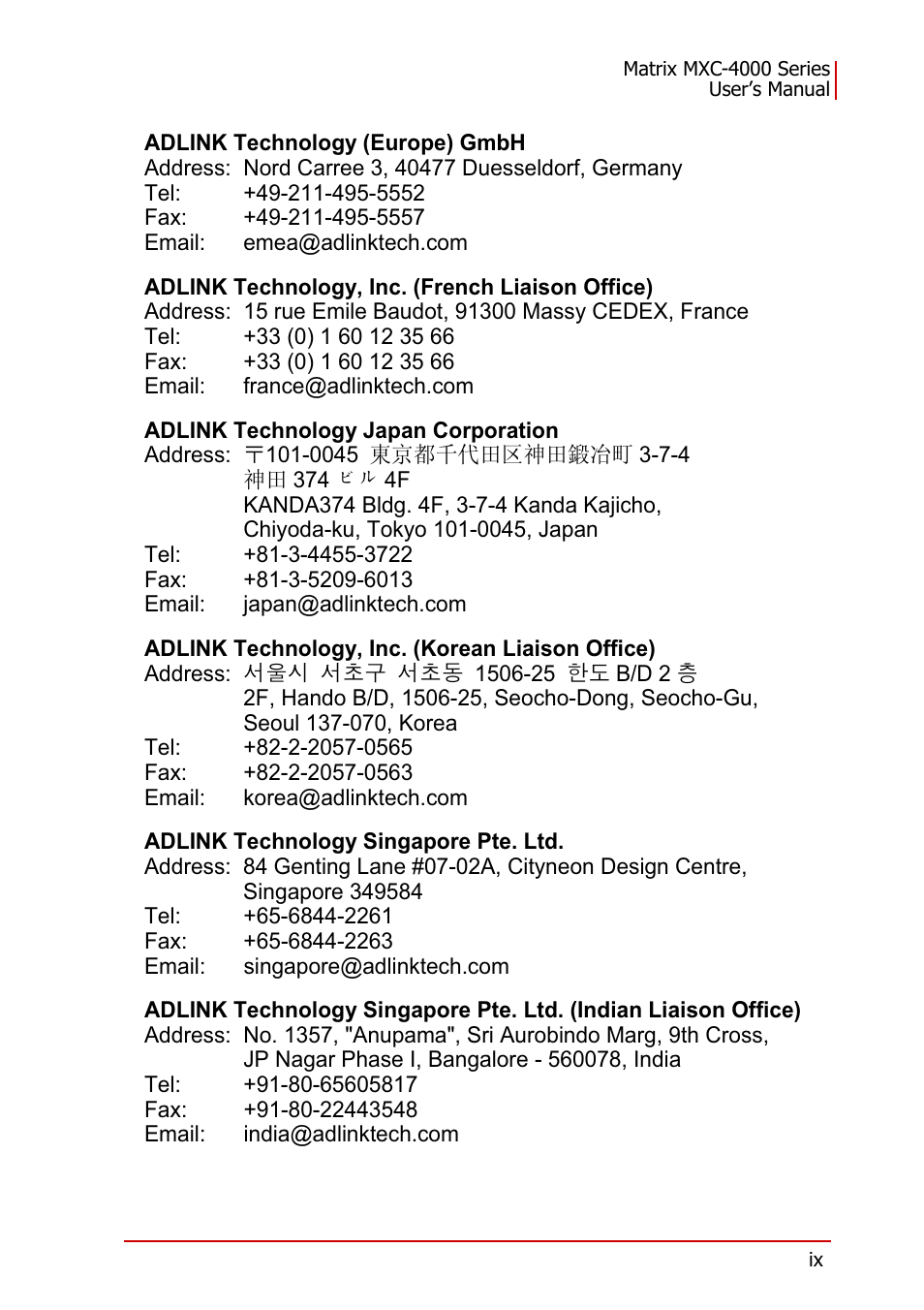 ADLINK MXC-4000 Series User Manual | Page 9 / 80