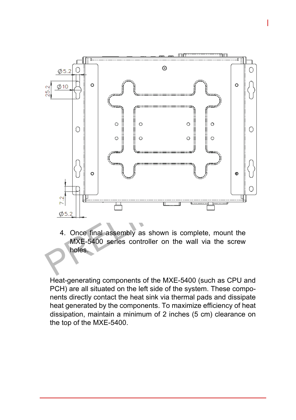 8 cooling considerations, Cooling considerations, Preliminary | ADLINK MXE-5400 User Manual | Page 53 / 88