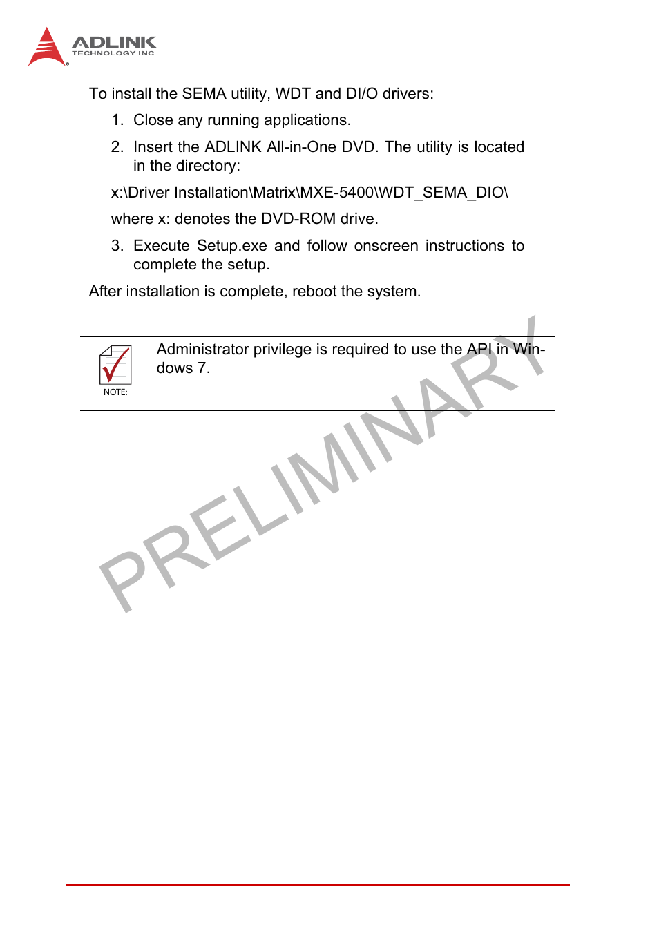 Preliminary | ADLINK MXE-5400 User Manual | Page 58 / 88