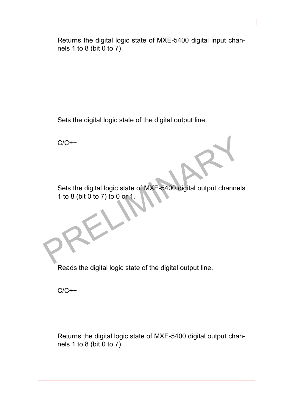 Gpo_write(), Gpo_read(), Gpo_write() gpo_read() | Preliminary | ADLINK MXE-5400 User Manual | Page 63 / 88