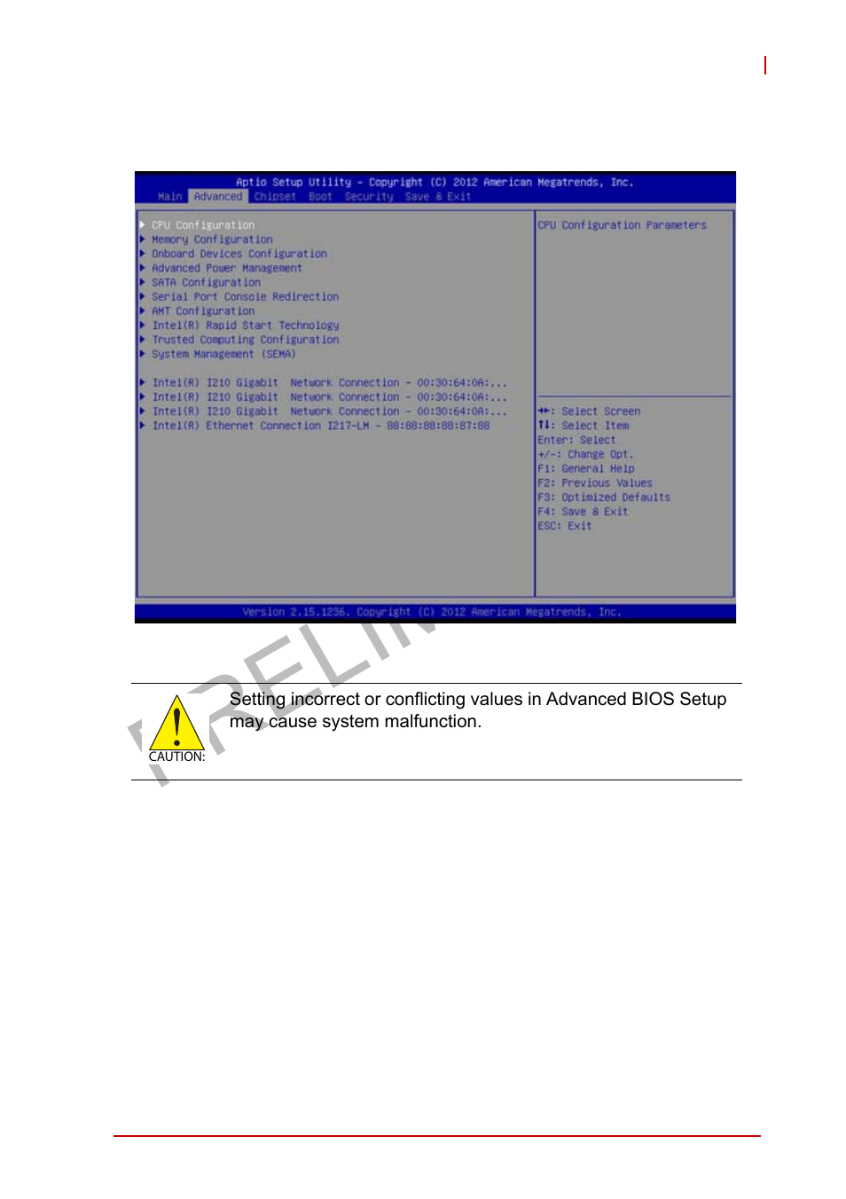 B.2 advanced, Advanced, Preliminary | ADLINK MXE-5400 User Manual | Page 67 / 88
