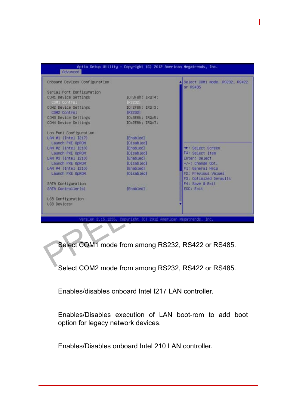 Onboard device configuration, Preliminary | ADLINK MXE-5400 User Manual | Page 71 / 88