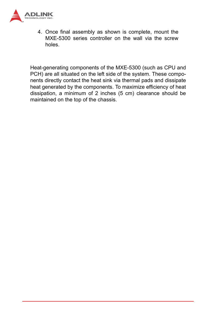 7 thermal considerations, Thermal considerations | ADLINK MXE-5300 Series User Manual | Page 50 / 86