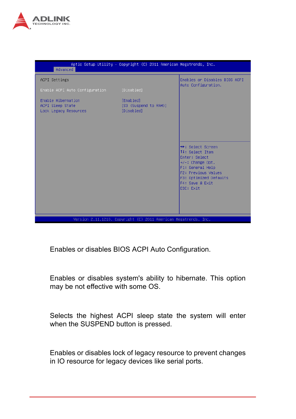 1 acpi settings | ADLINK MXE-5300 Series User Manual | Page 58 / 86