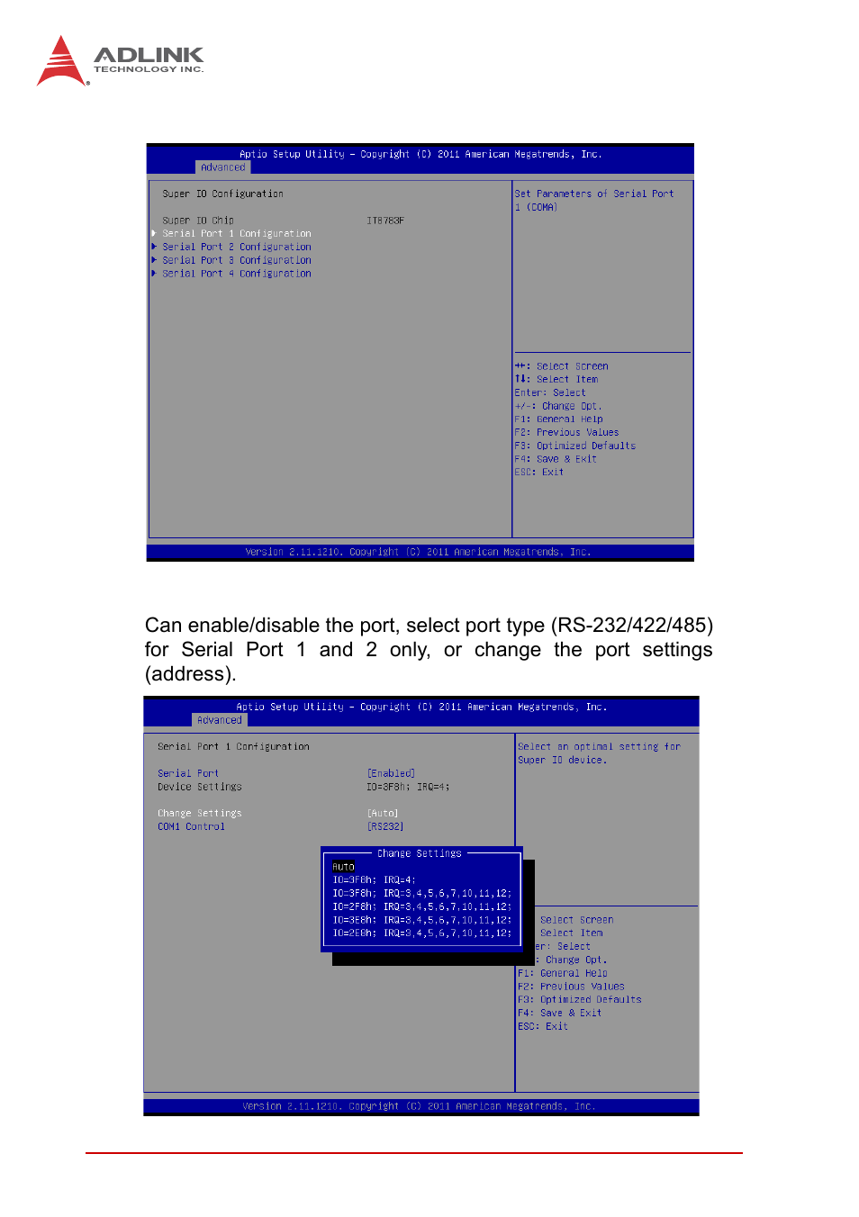 10super io configuration | ADLINK MXE-5300 Series User Manual | Page 68 / 86