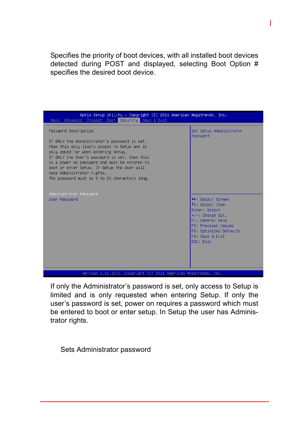 5 security, 2 boot option priorities, Security | ADLINK MXE-5300 Series User Manual | Page 75 / 86