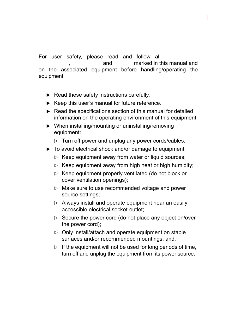 Important safety instructions | ADLINK MXE-5300 Series User Manual | Page 83 / 86