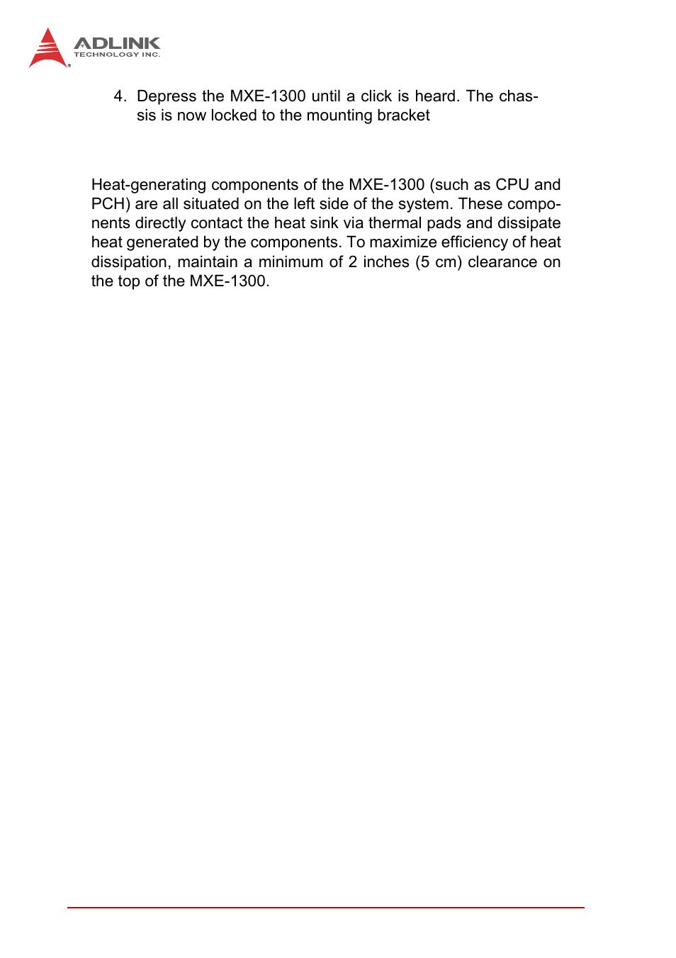 6 cooling configuration, Cooling configuration | ADLINK MXE-1300 Series User Manual | Page 50 / 80