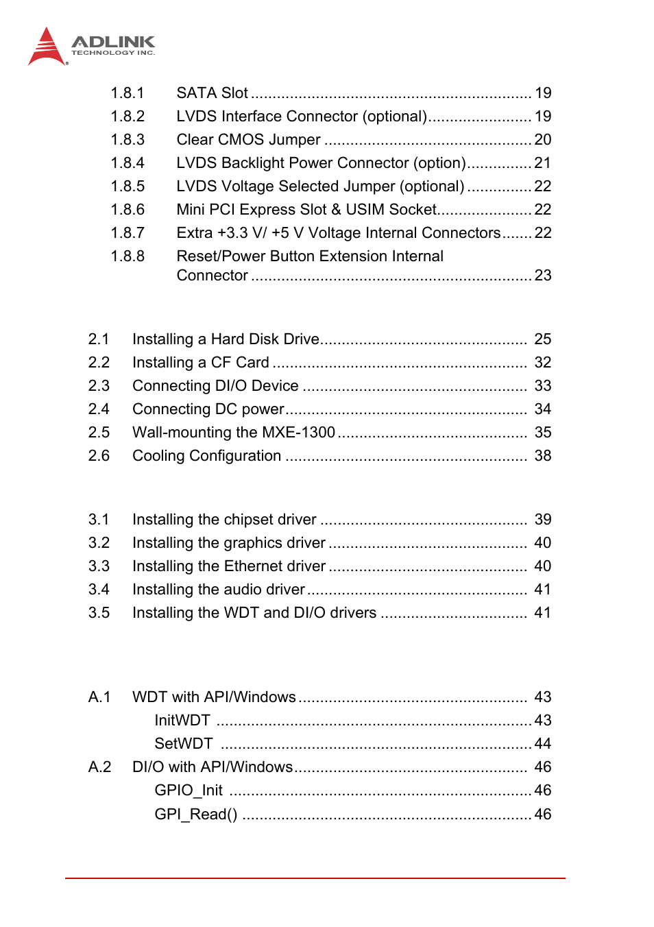 ADLINK MXE-1300 Series User Manual | Page 6 / 80