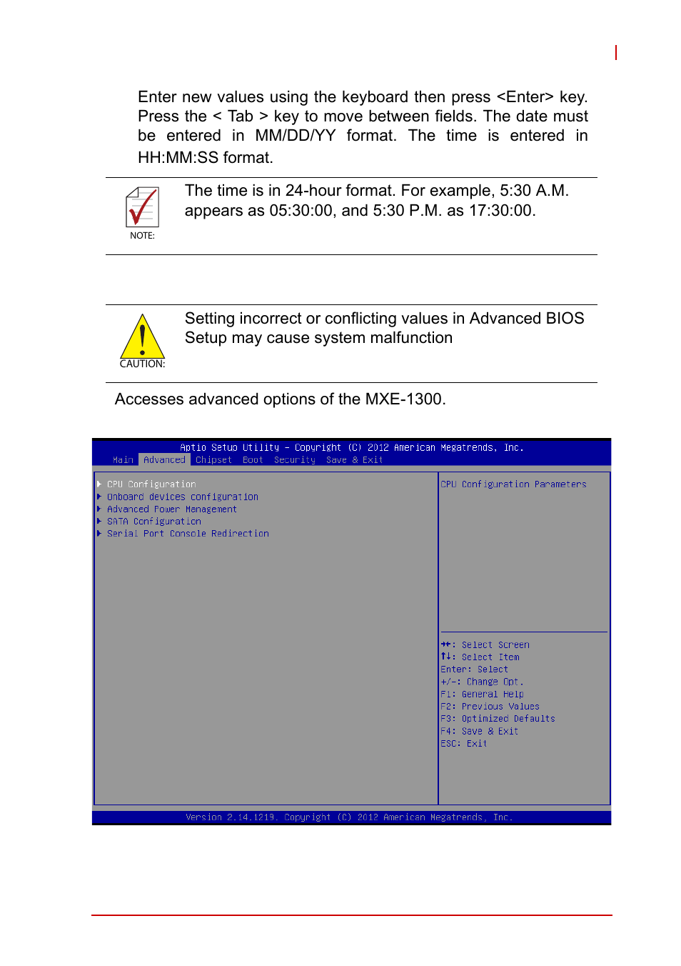 B.2 advanced, Advanced | ADLINK MXE-1300 Series User Manual | Page 63 / 80