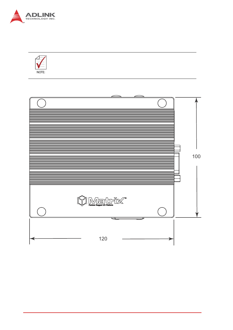 5 mechanical drawings, Mechanical drawings, Figure 1-2 | Top view | ADLINK MXE-200i User Manual | Page 20 / 82