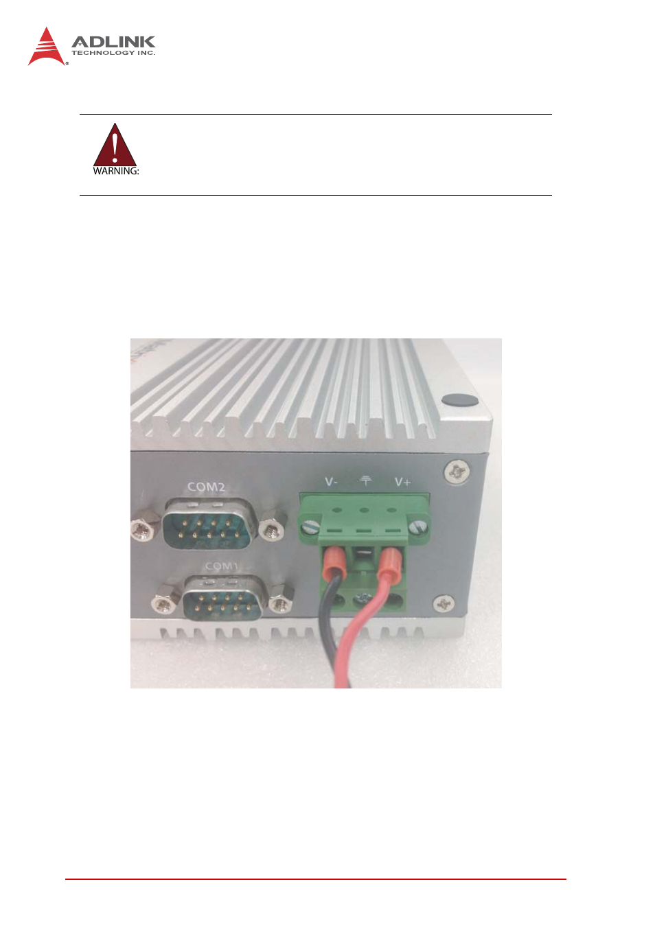 2 connecting dc power, Connecting dc power | ADLINK MXE-200i User Manual | Page 40 / 82