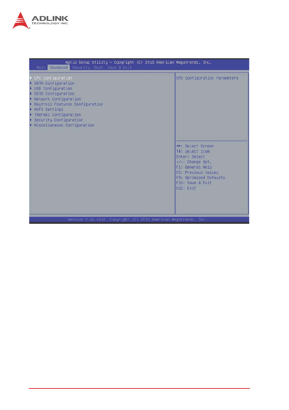 B.2.1 cpu configuration, Limit cpuid maximum, Execute disable bit | Intel virtualization technology, Power technology, B.2.1, Cpu configuration | ADLINK MXE-200i User Manual | Page 58 / 82