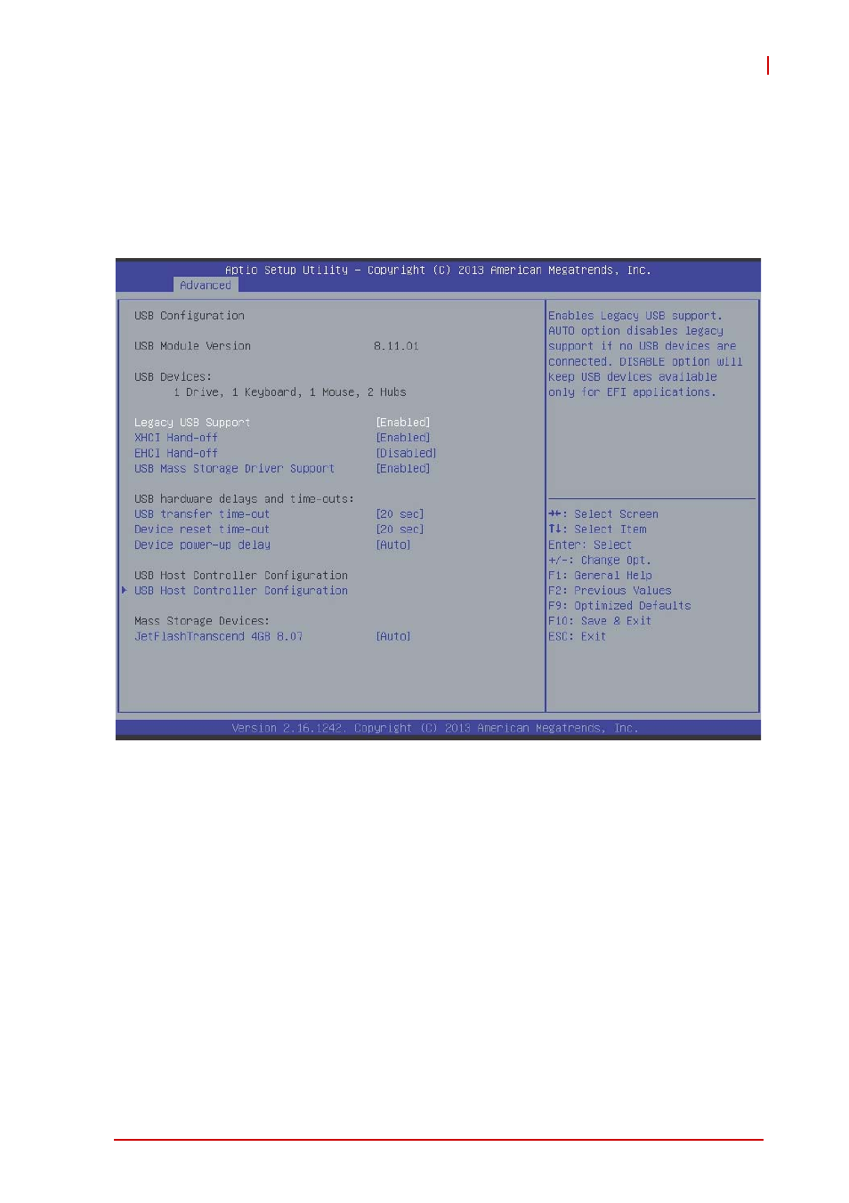 Sata port0 hotplug, B.2.3 usb configuration, Legacy usb support | Xhci hand-off, B.2.3, Usb configuration | ADLINK MXE-200i User Manual | Page 63 / 82