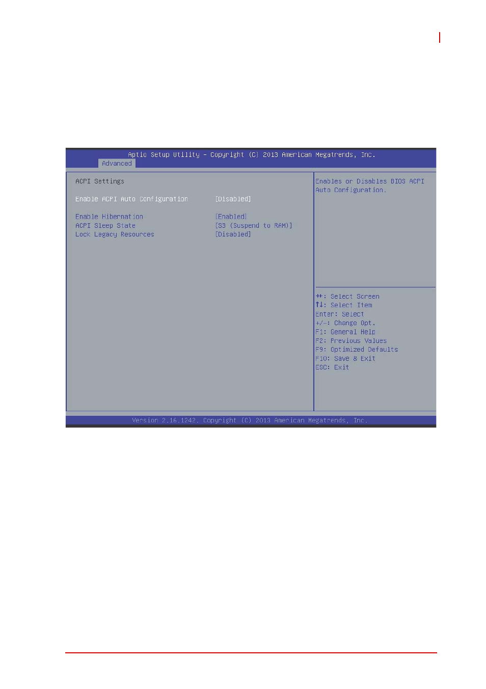 Hsuart port mode, B.2.7 acpi setting, Enable acpi auto configuration | Enable hibernation, Acpi sleep state, B.2.7, Acpi setting | ADLINK MXE-200i User Manual | Page 69 / 82