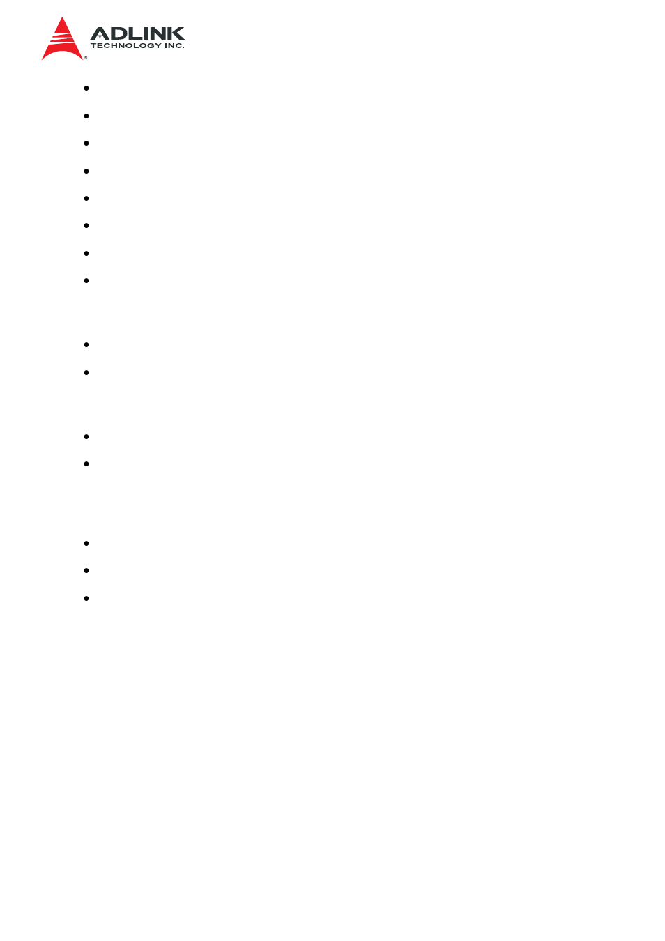 Security support, Multiple language support for web and kvm, Miscellaneous | 11 security support, 12 multiple language support for web and kvm, 13 miscellaneous | ADLINK IMB-S90 User Manual | Page 11 / 192