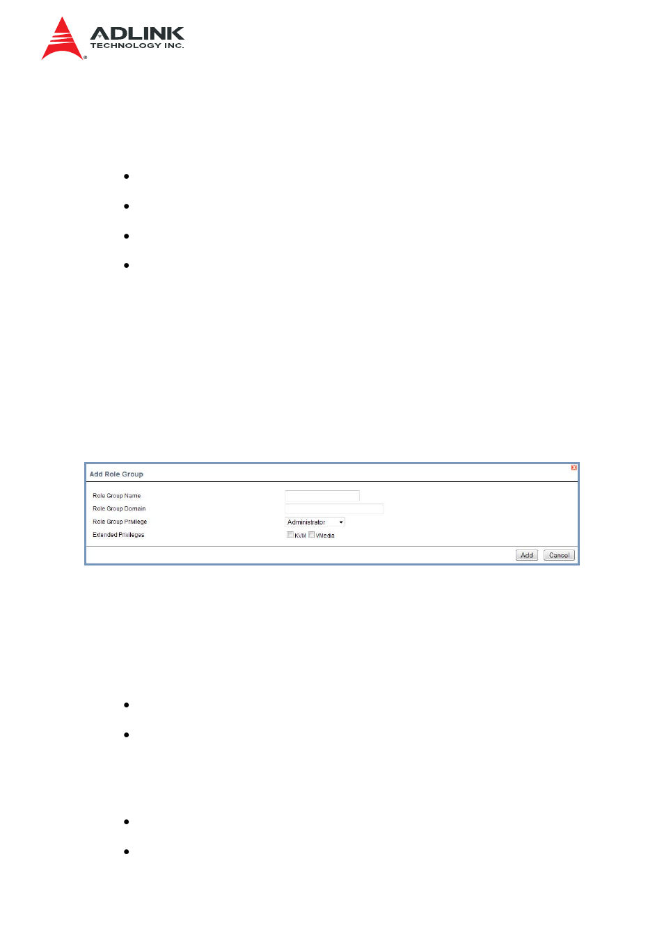 1 to add a new role group | ADLINK IMB-S90 User Manual | Page 30 / 192