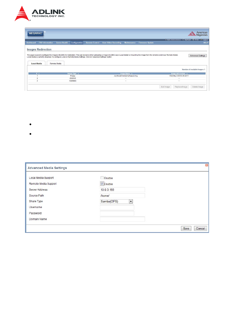 1 advanced setting for media redirection | ADLINK IMB-S90 User Manual | Page 36 / 192