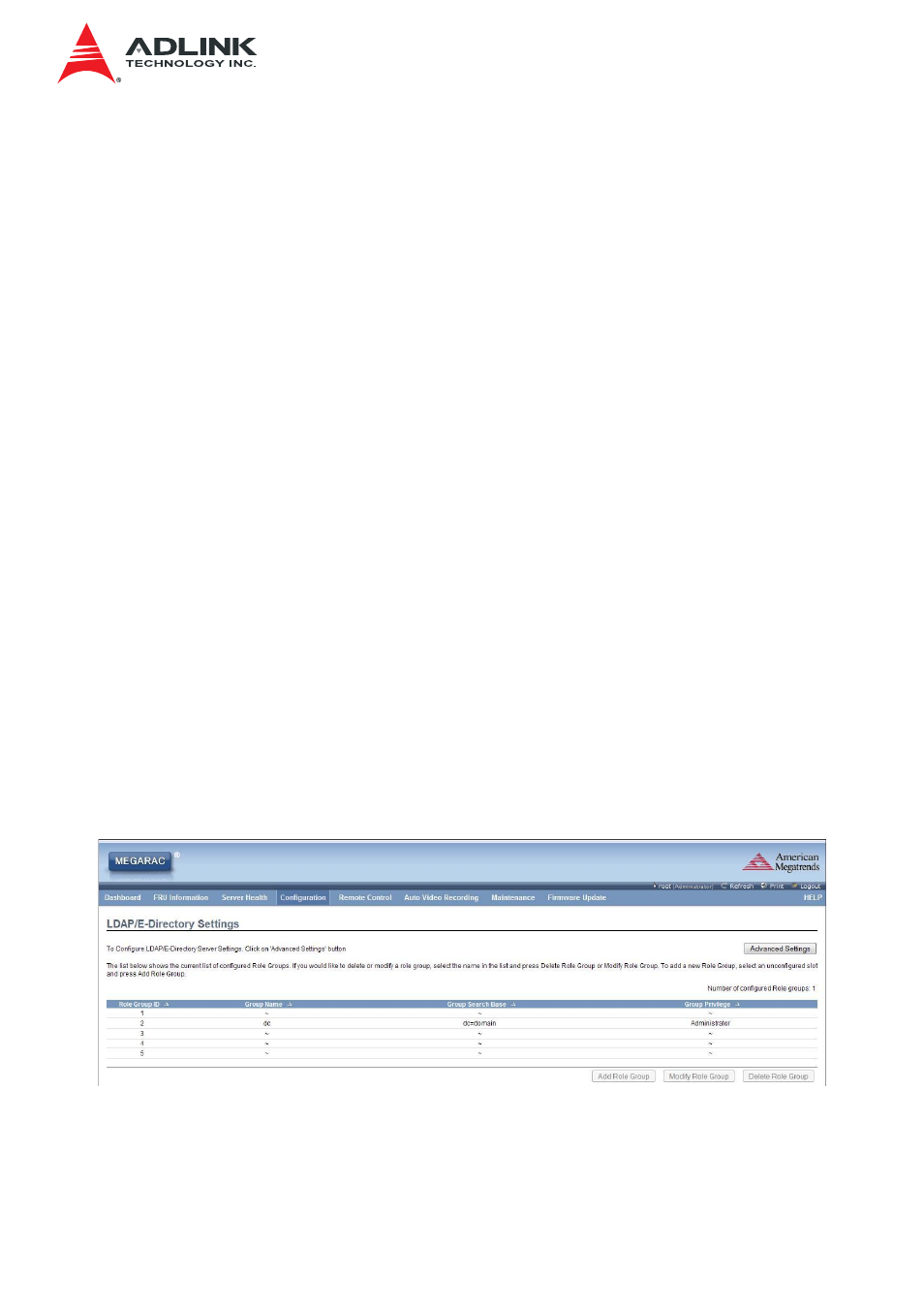 5 ldap/e-directory settings, Ldap/e-directory settings | ADLINK IMB-S90 User Manual | Page 39 / 192