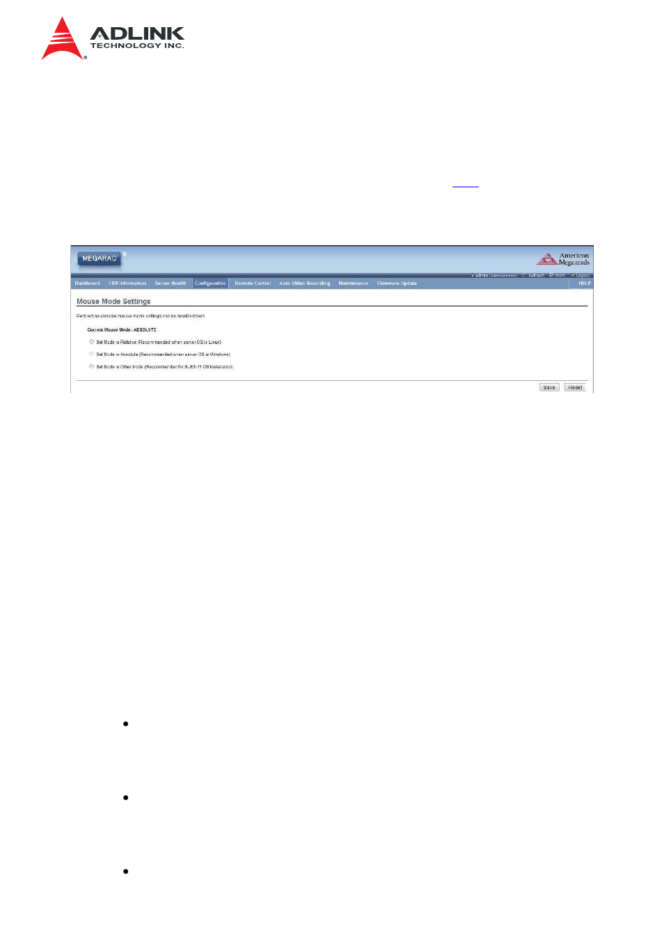 7 mouse mode, 1 procedure, Mouse mode | ADLINK IMB-S90 User Manual | Page 44 / 192