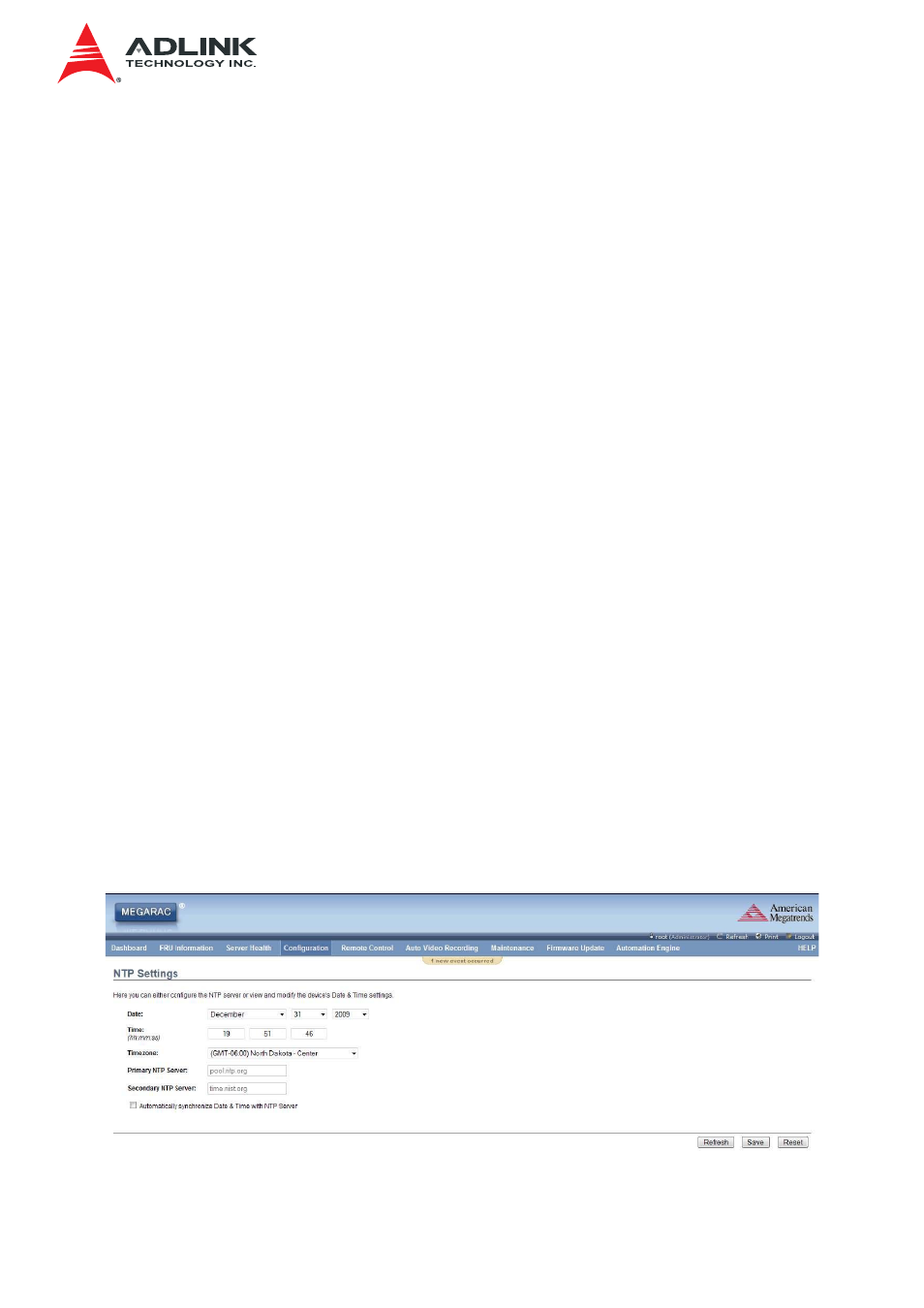 11 procedure, 12 ntp settings, Procedure | Ntp settings | ADLINK IMB-S90 User Manual | Page 49 / 192