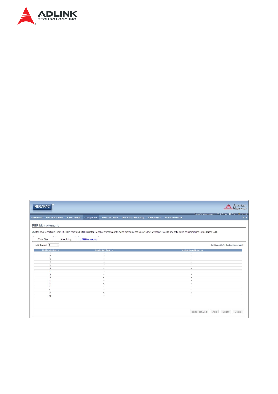 3 lan destination tab | ADLINK IMB-S90 User Manual | Page 58 / 192