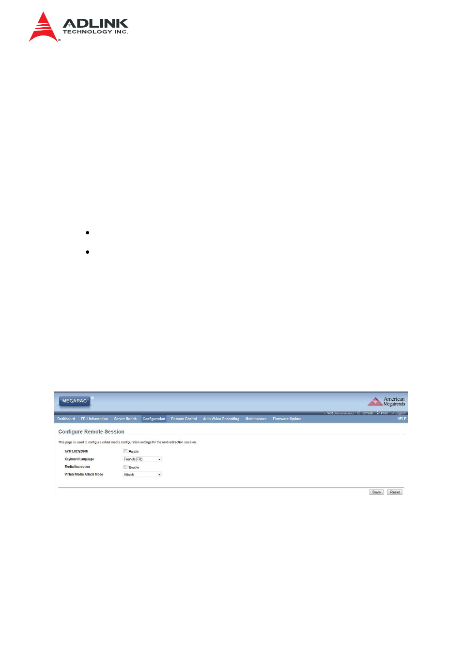 16 remote session, Remote session | ADLINK IMB-S90 User Manual | Page 64 / 192