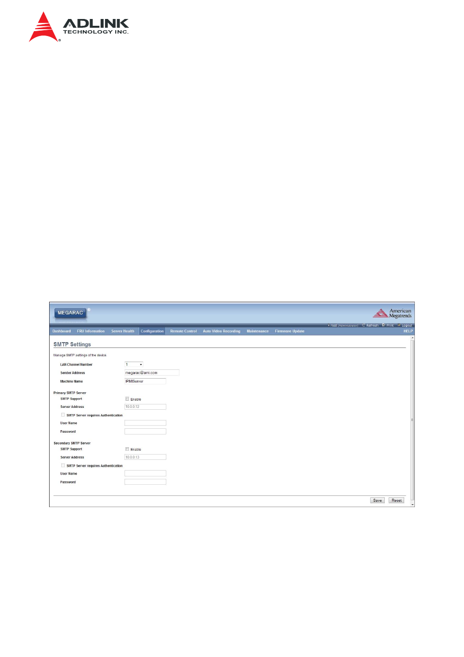 18 smtp, Smtp | ADLINK IMB-S90 User Manual | Page 68 / 192